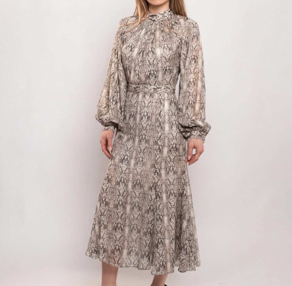 Python Elegance Midi Dress