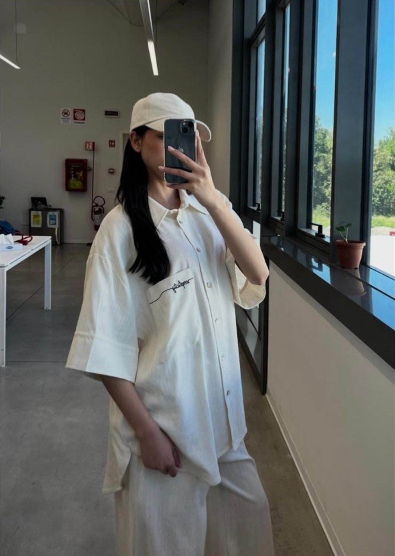 Minimalist Oversized Shirt & Wide-Leg Pants Co-Ord Set