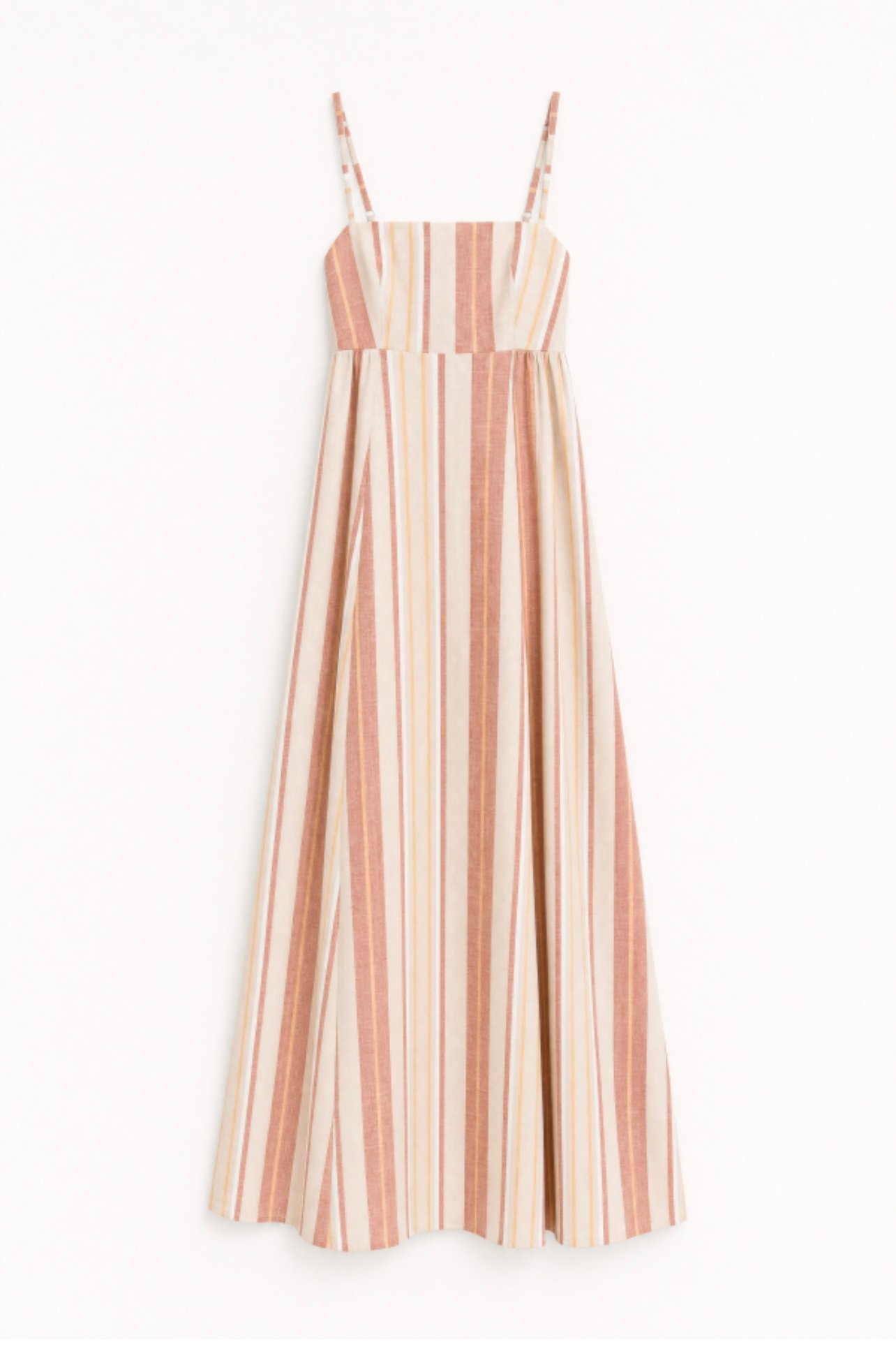 Sunset Stripe Linen Blend Maxi Dress